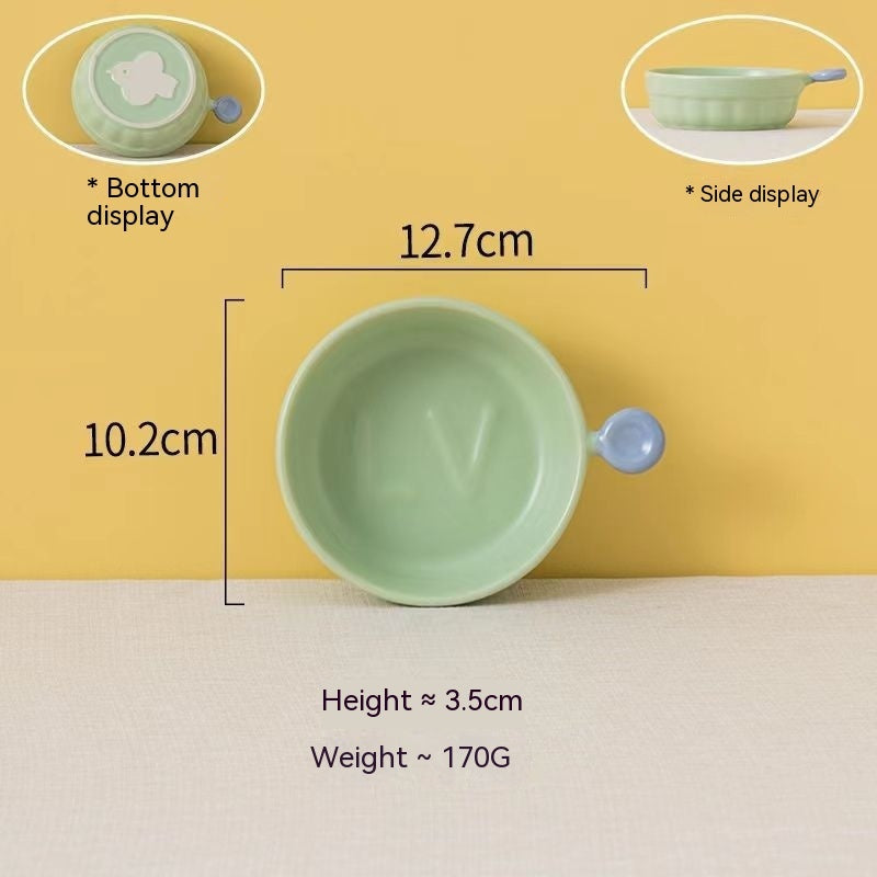 Cream Color Binaural Ceramic Ovenware