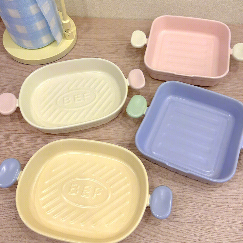 Cream Color Binaural Ceramic Ovenware